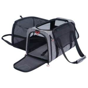 Zolux NOMAD M transporttaske til hund og kat med ekstra plads, 44 × 28 × 28 cm